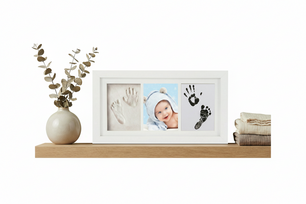 Baby Hand and Footprint Keepsake Frame for Everyday Baby Care