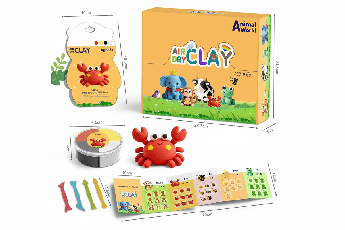 Air Dry Clay Animal Modelling Set | Family Favourite