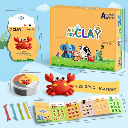 Air Dry Clay Animal Modelling Set | Family Favourite