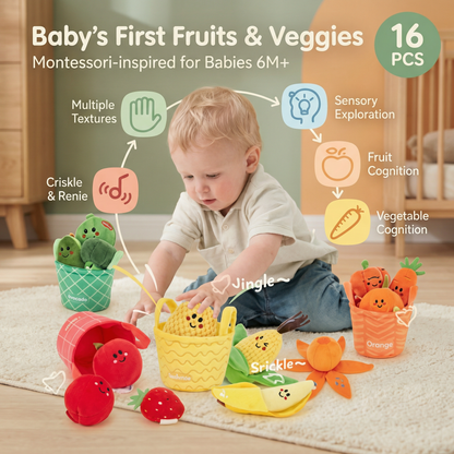Interactive Fruit and Vegetable Sorting Toy Set