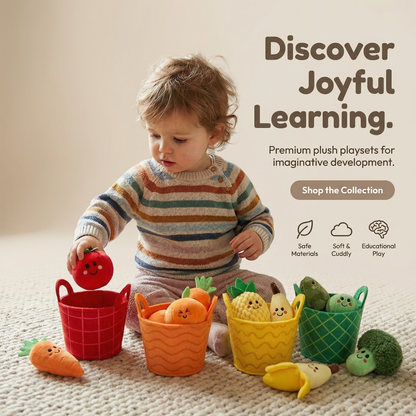 Interactive Fruit and Vegetable Sorting Toy Set