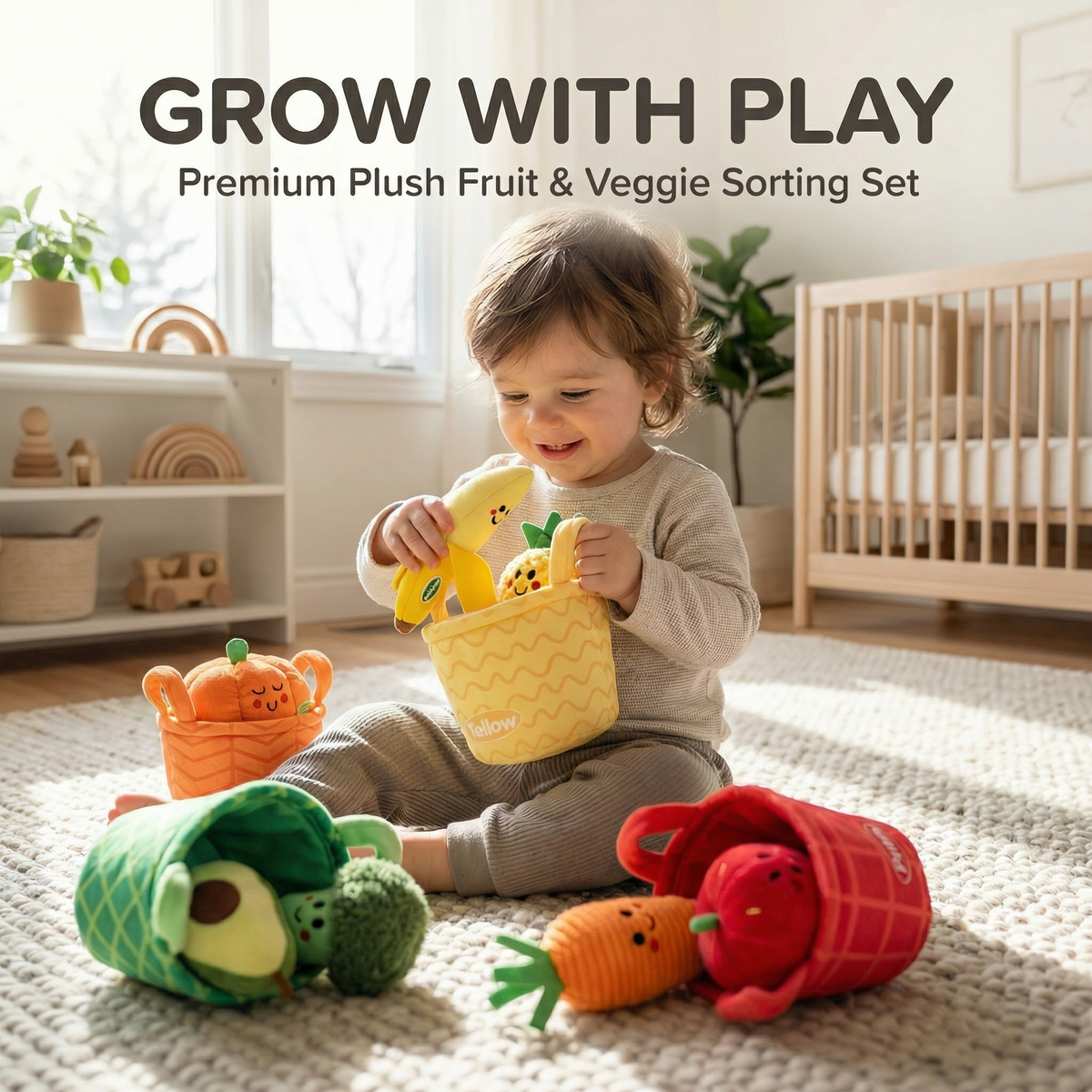 Interactive Fruit and Vegetable Sorting Toy Set