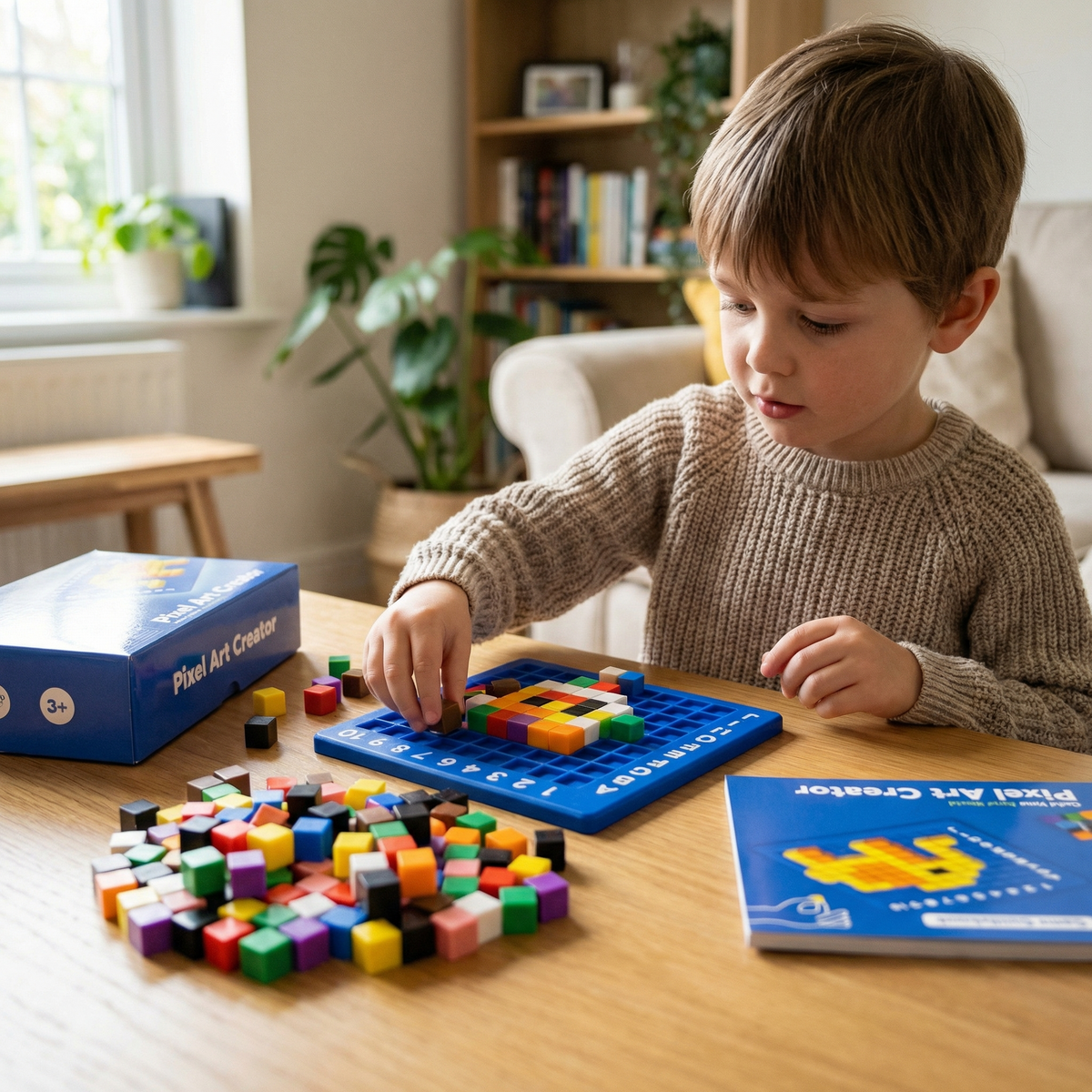 Interactive 3D Pixel Art Puzzle Cube Set