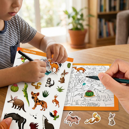 Creative Seek and Find Sticker Colouring Book
