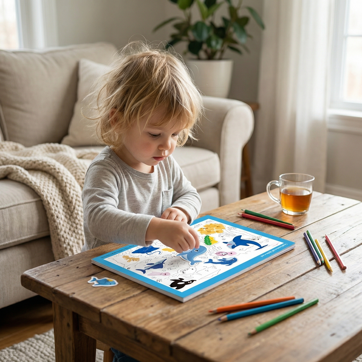 Creative Seek and Find Sticker Colouring Book