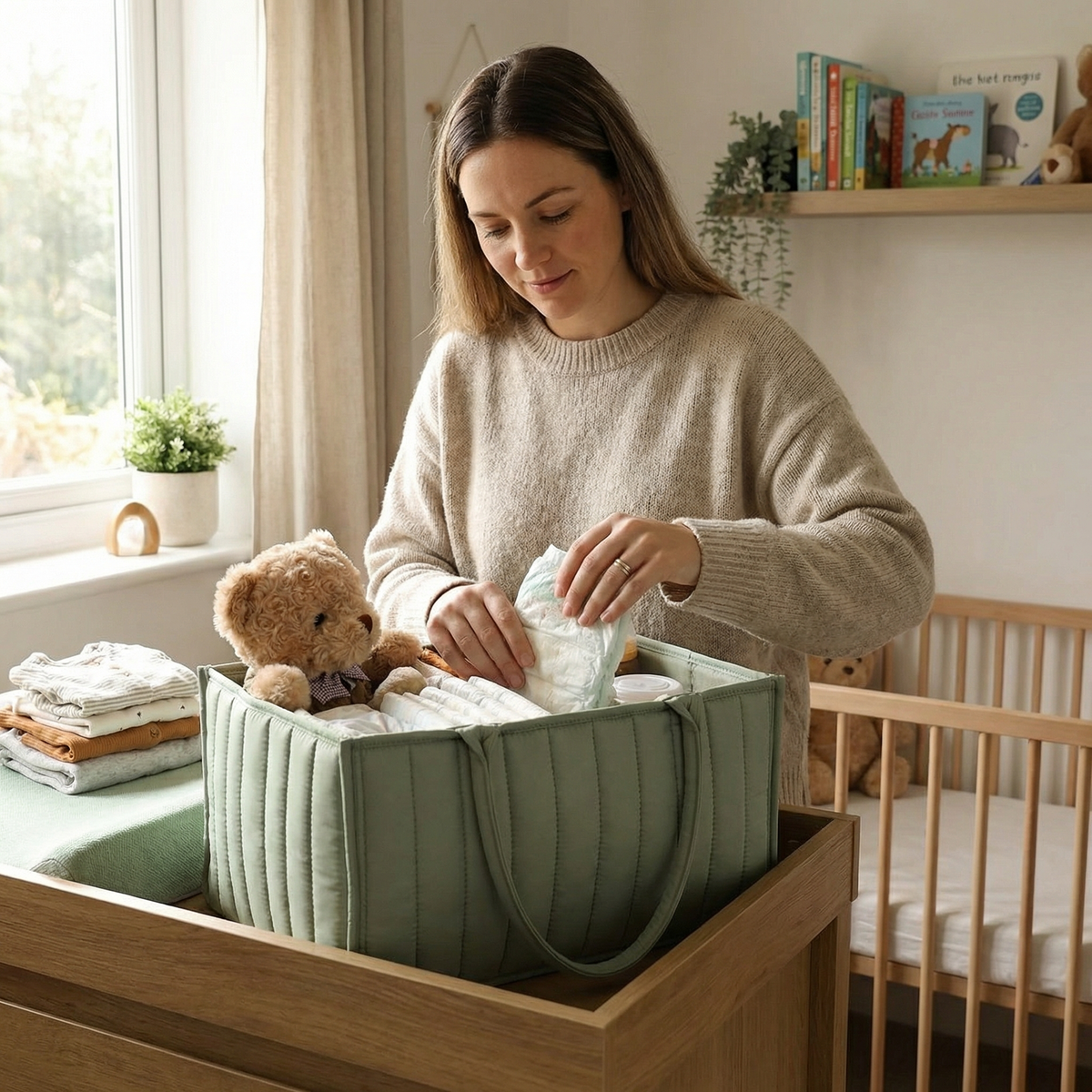 Woven Baby Storage Basket for Everyday Baby Care