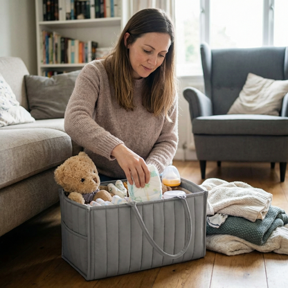Woven Baby Storage Basket for Everyday Baby Care