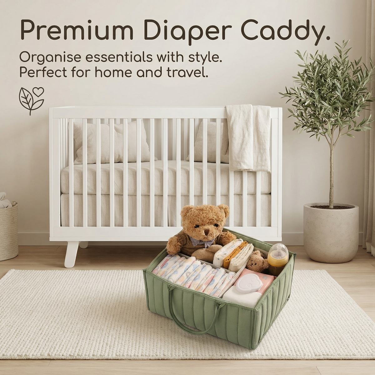 Woven Baby Storage Basket for Everyday Baby Care