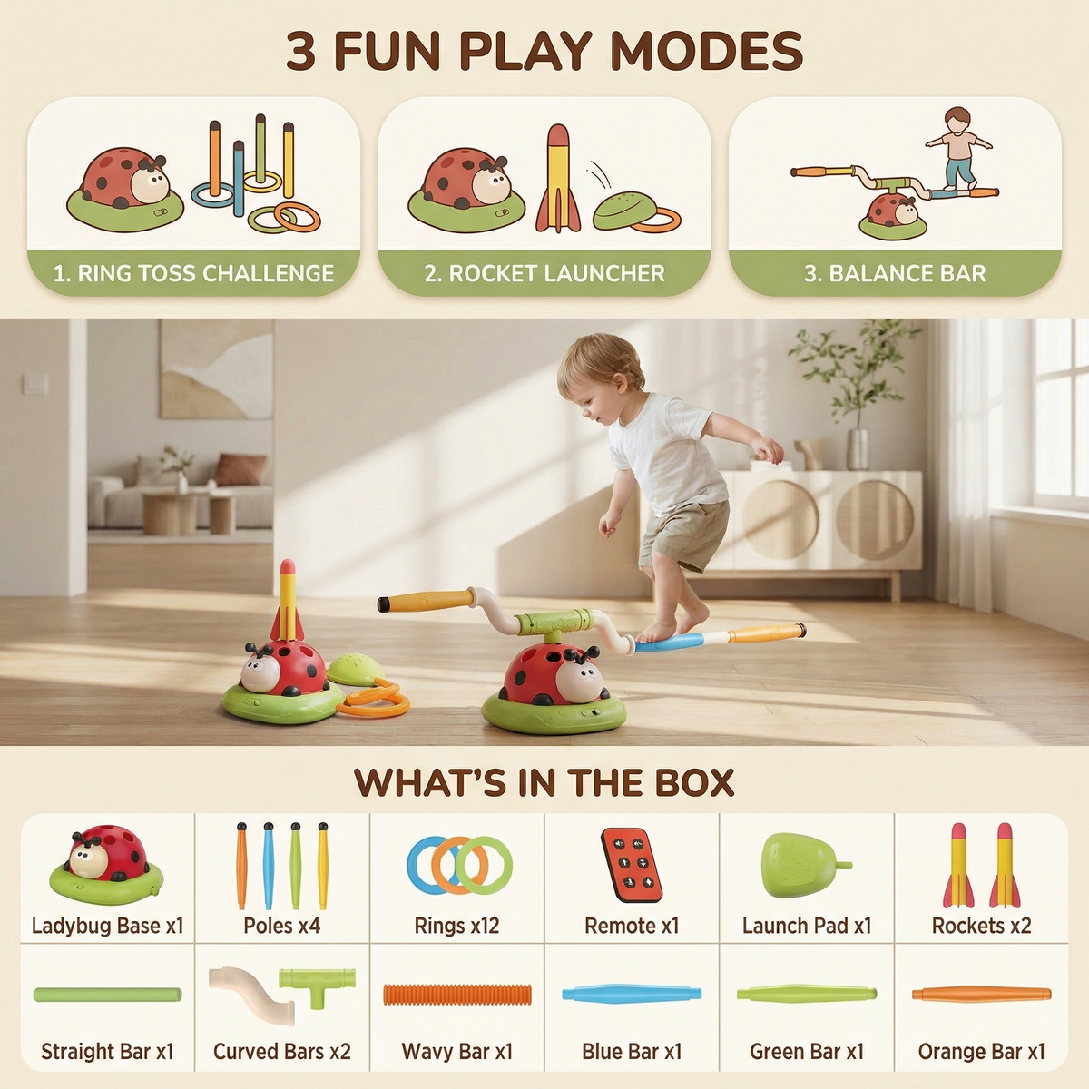 Interactive 3 in 1 Active Play Game for Kids