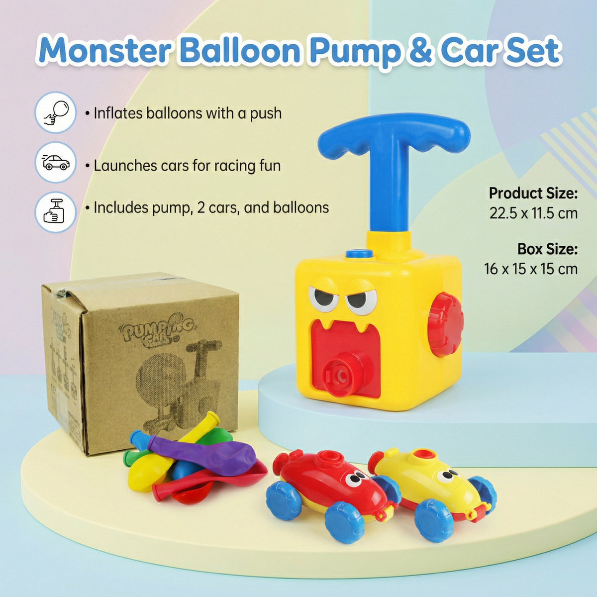 Interactive Balloon Launch Racing Car Toy