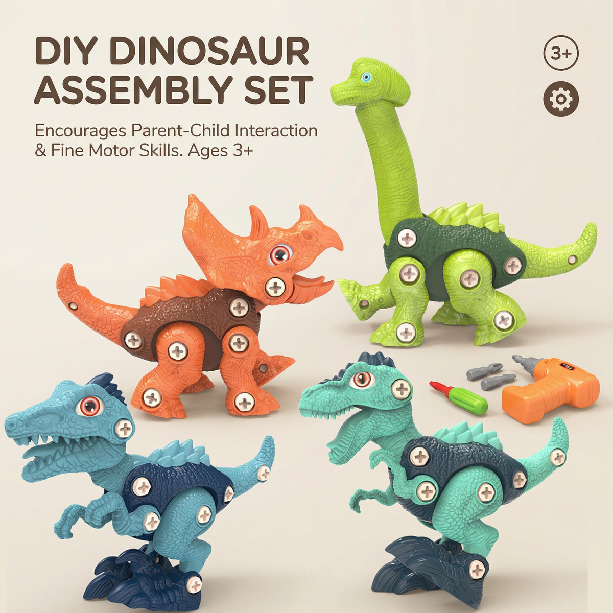 Dinosaur Construction Screw Building Set | Family Favourite