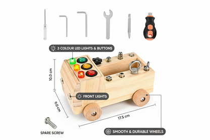 Montessori Wooden Busy Board Bus | Family Favourite
