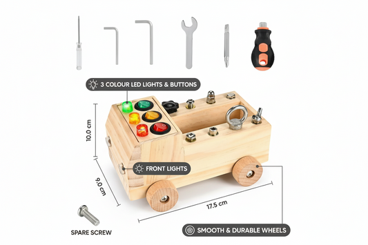 Montessori Wooden Busy Board Bus | Family Favourite