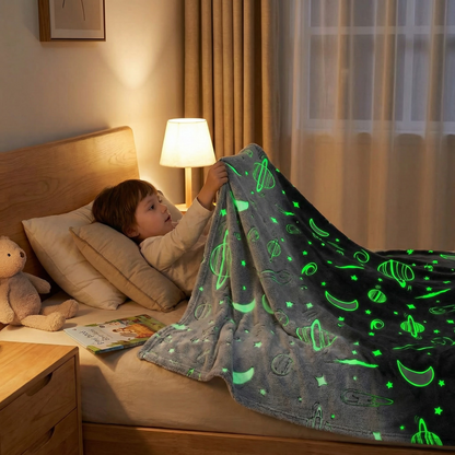 Glow in the Dark Star Cuddle Blanket | Family Favourite