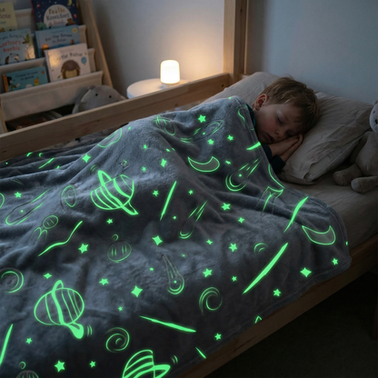 Glow in the Dark Star Cuddle Blanket | Family Favourite