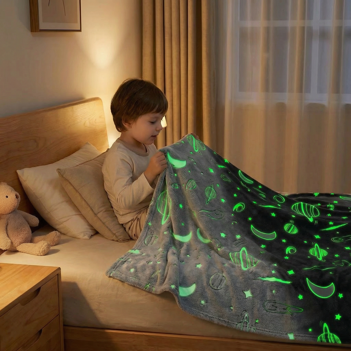 Glow in the Dark Star Cuddle Blanket | Family Favourite