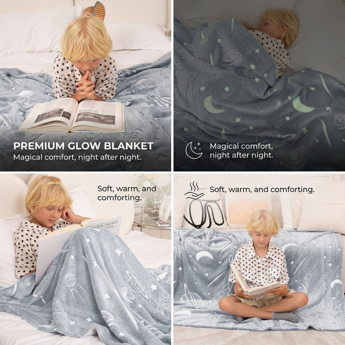 Glow in the Dark Star Cuddle Blanket | Family Favourite