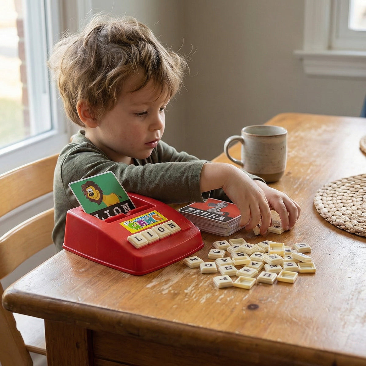 Interactive Early Learning Spelling Board Game for Children