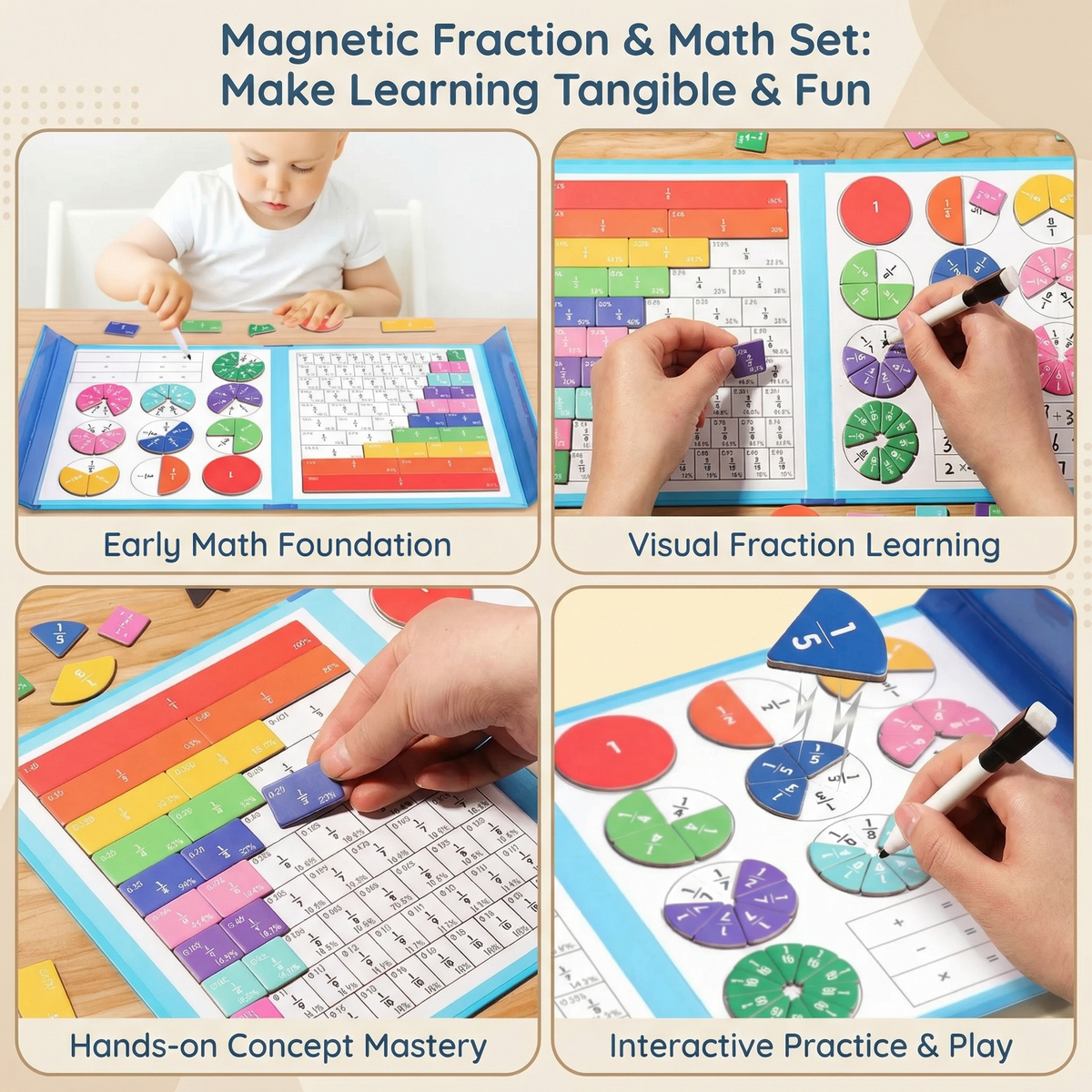 Interactive Magnetic Fractions Learning Set