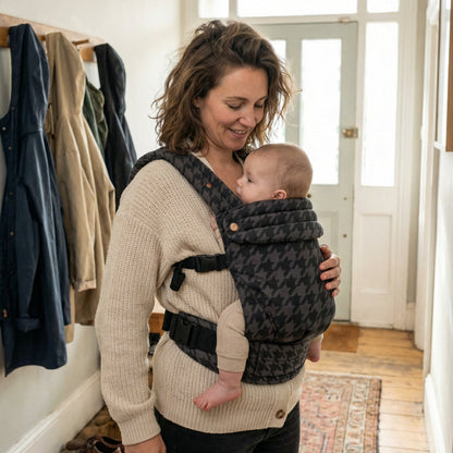 Ergonomic Checkered Baby Carrier for Everyday Baby Care