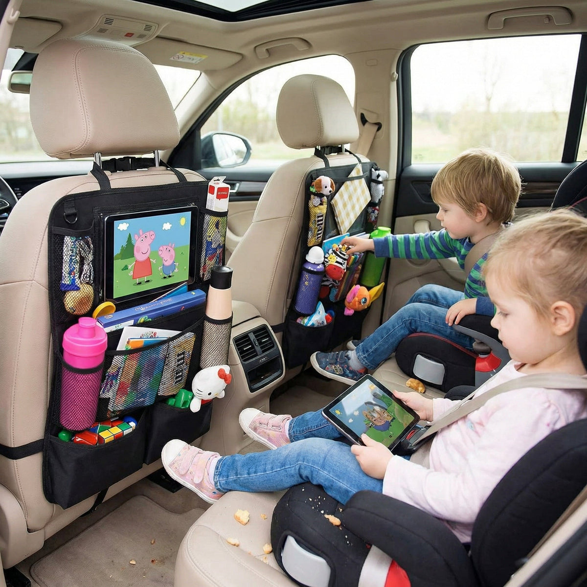 Kids Car Backseat Organiser & Tablet Holder