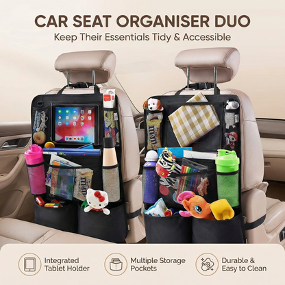 Kids Car Backseat Organiser & Tablet Holder