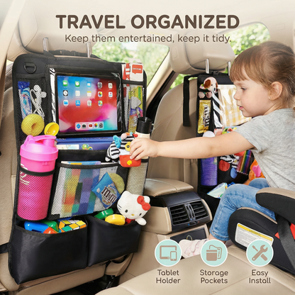 Kids Car Backseat Organiser & Tablet Holder