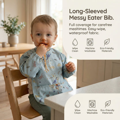 Toddler Full Coverage Feeding Bib - Waterproof | Family Favourite