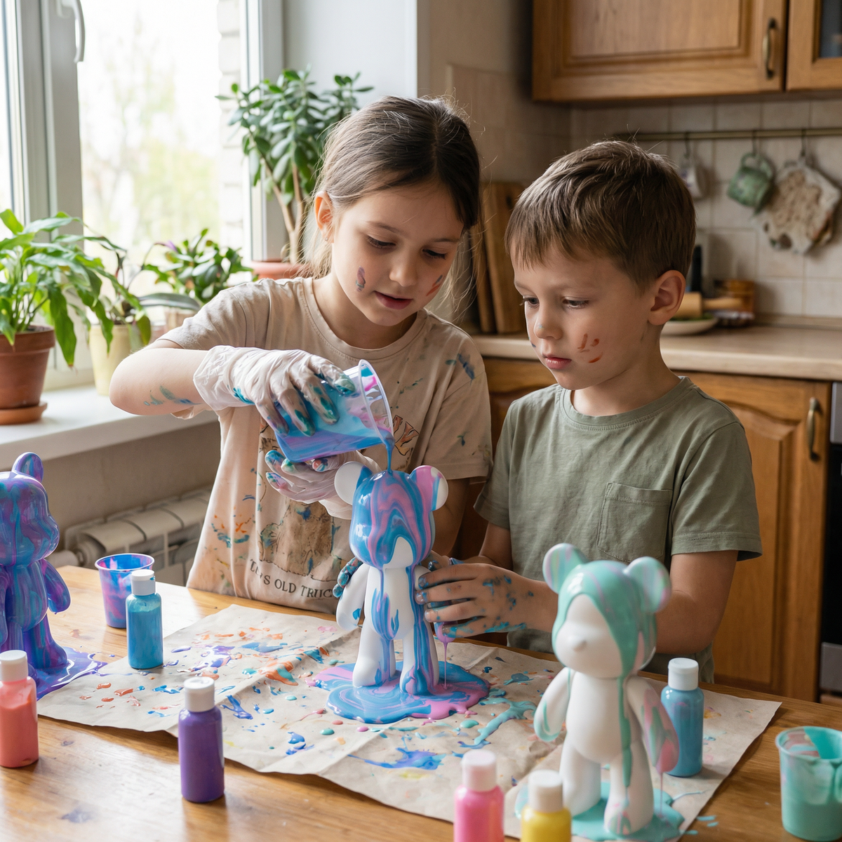 Creative DIY Bear Painting Kit for Kids