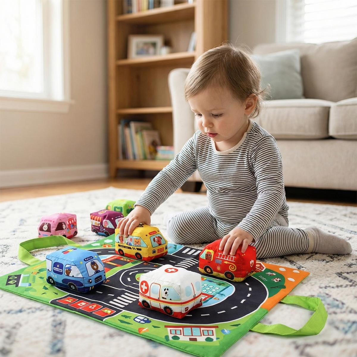 2 in 1 Plush Cars & Play Mat | Family Favourite