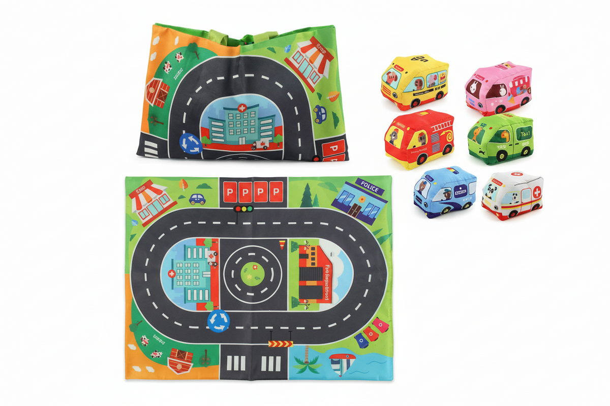 2 in 1 Plush Cars & Play Mat | Family Favourite