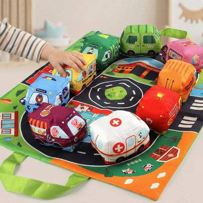 2 in 1 Plush Cars & Play Mat | Family Favourite