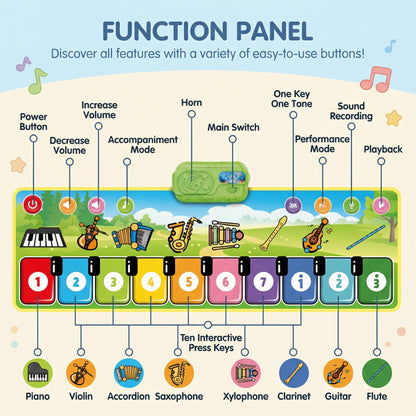 Interactive Musical Dance Piano Mat for Kids