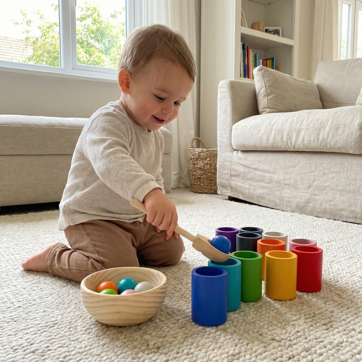 Montessori Wooden Colour Sorting Set | Family Favourite