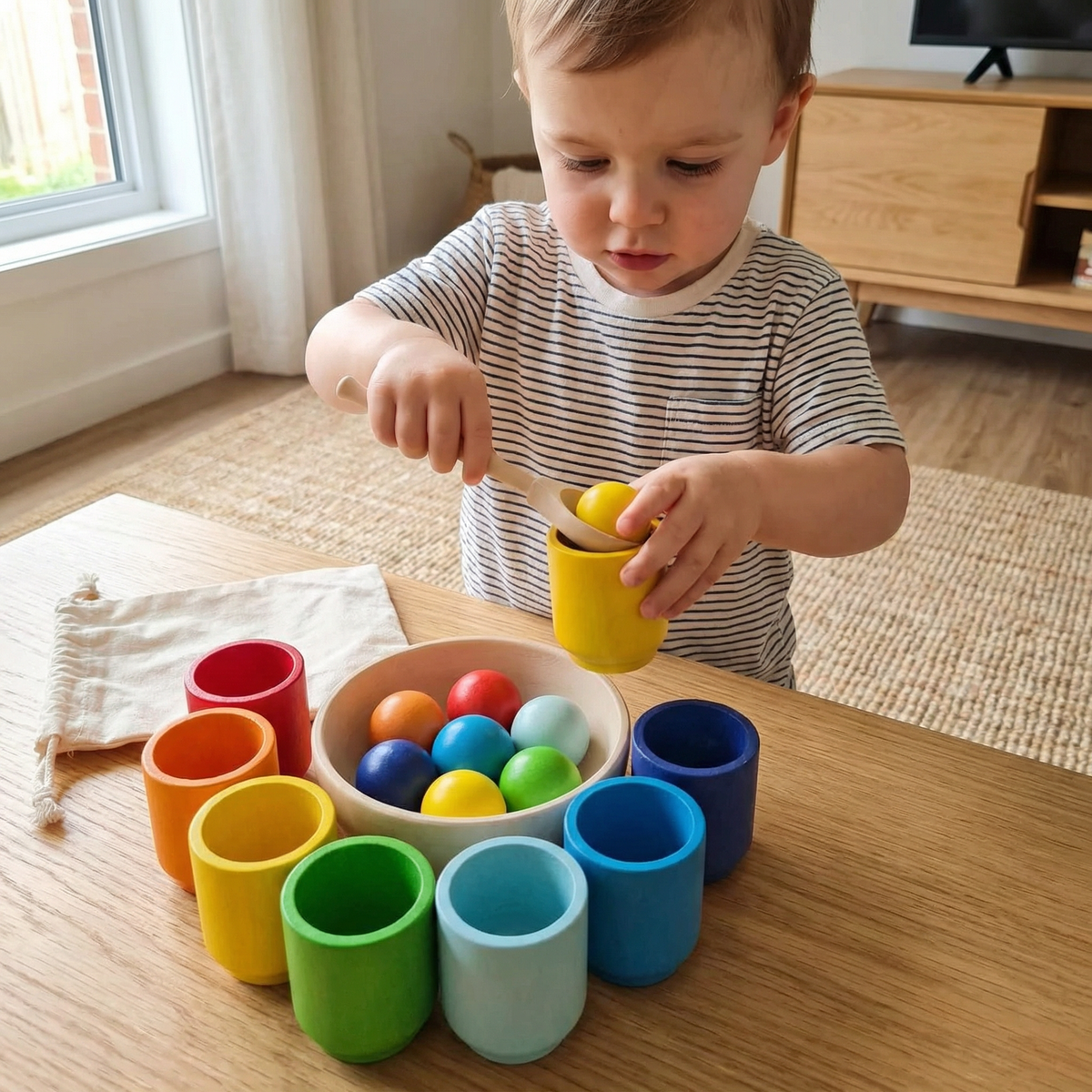 Montessori Wooden Colour Sorting Set | Family Favourite
