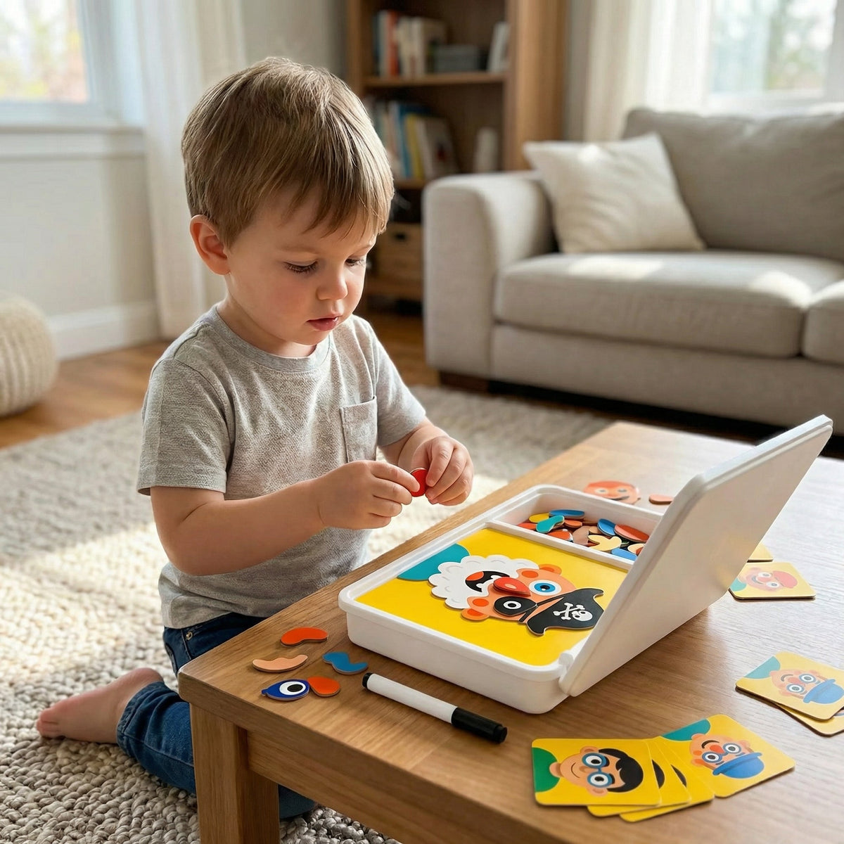 Interactive Magnetic Learning Puzzle Set for Kids