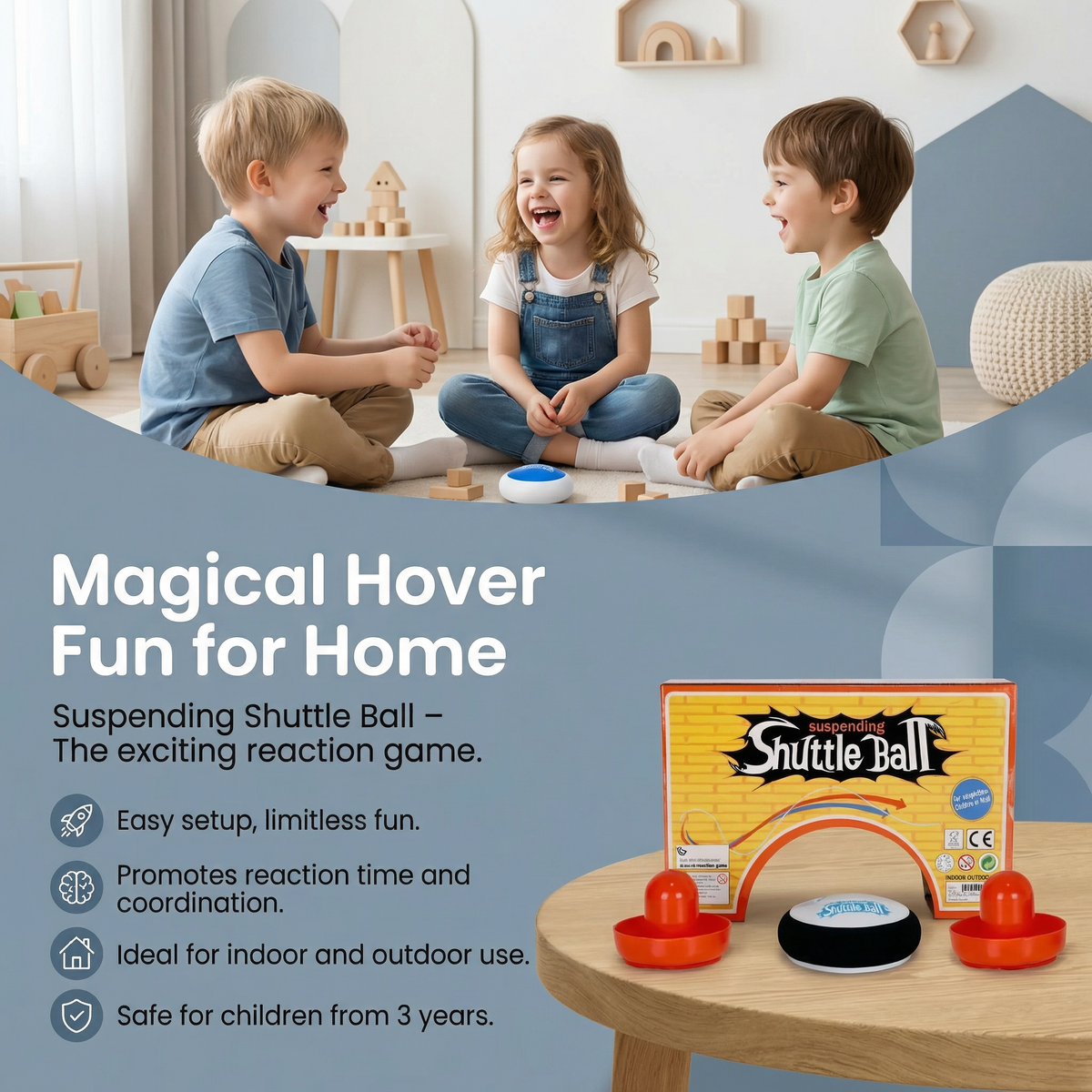 Portable Air Hockey Set – Children