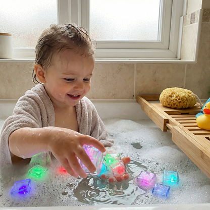 LED Bath Light Cubes 12 Pack - Water Activated | Family Favourite