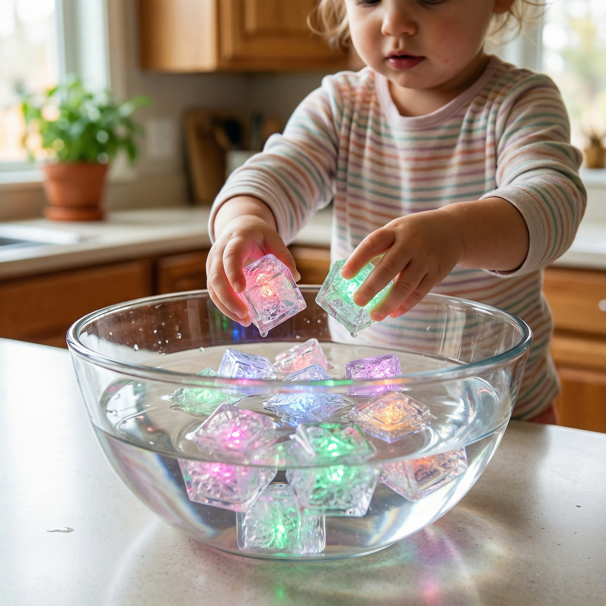 LED Bath Light Cubes 12 Pack - Water Activated | Family Favourite