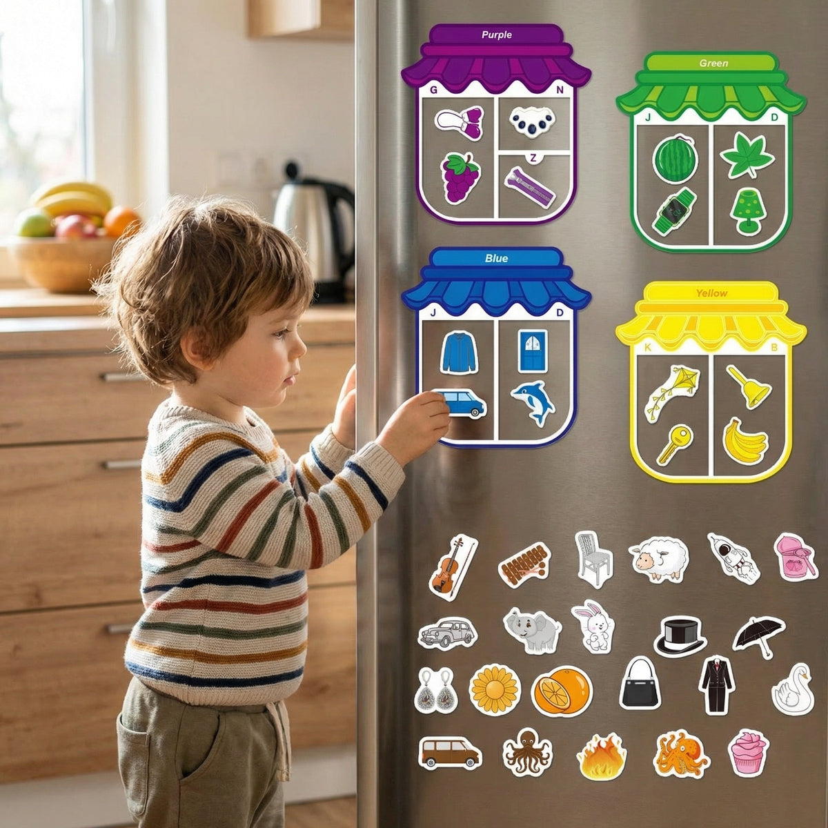 Interactive Magnetic Fridge Learning Magnets for Children