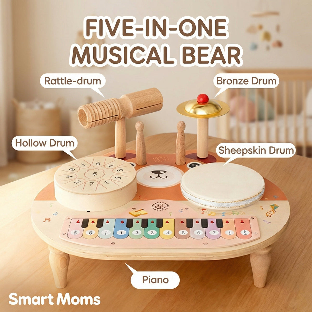 5 in 1 Montessori Musical Activity Table | Family Favourite