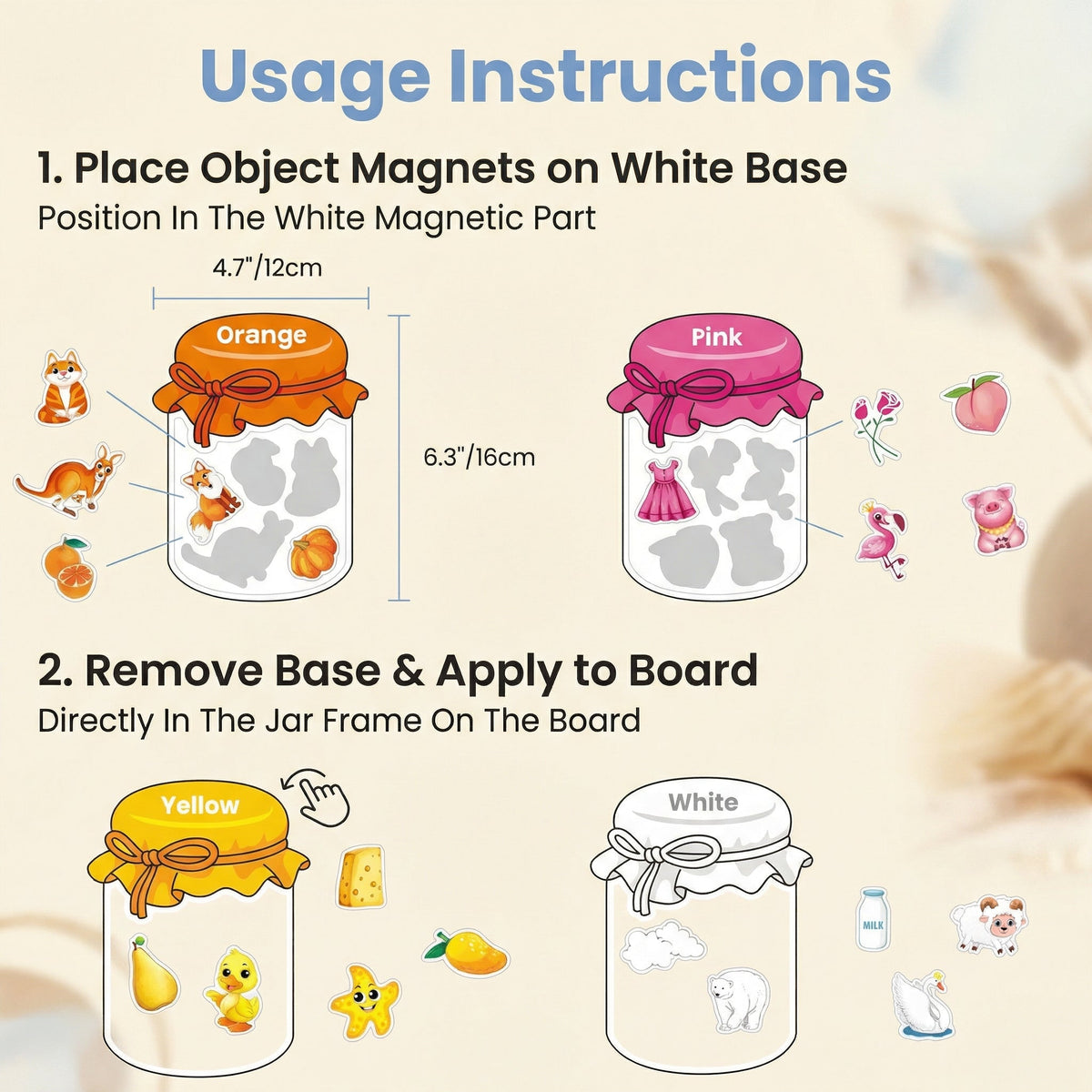 Interactive Magnetic Fridge Learning Magnets for Children