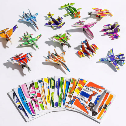 Interactive 3D Cardboard Puzzle Set for Kids