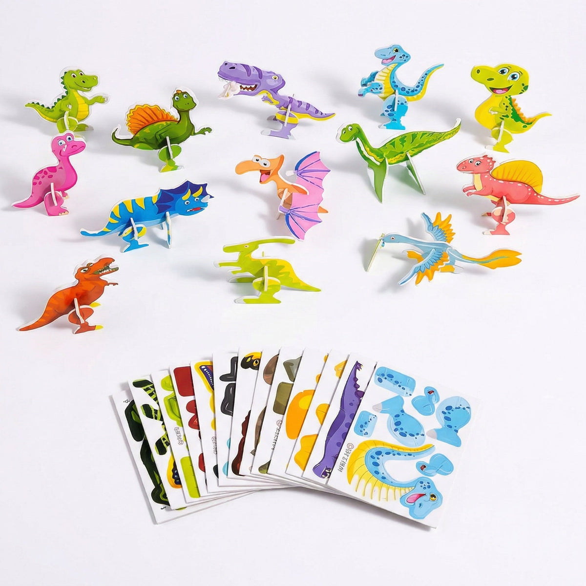 Interactive 3D Cardboard Puzzle Set for Kids