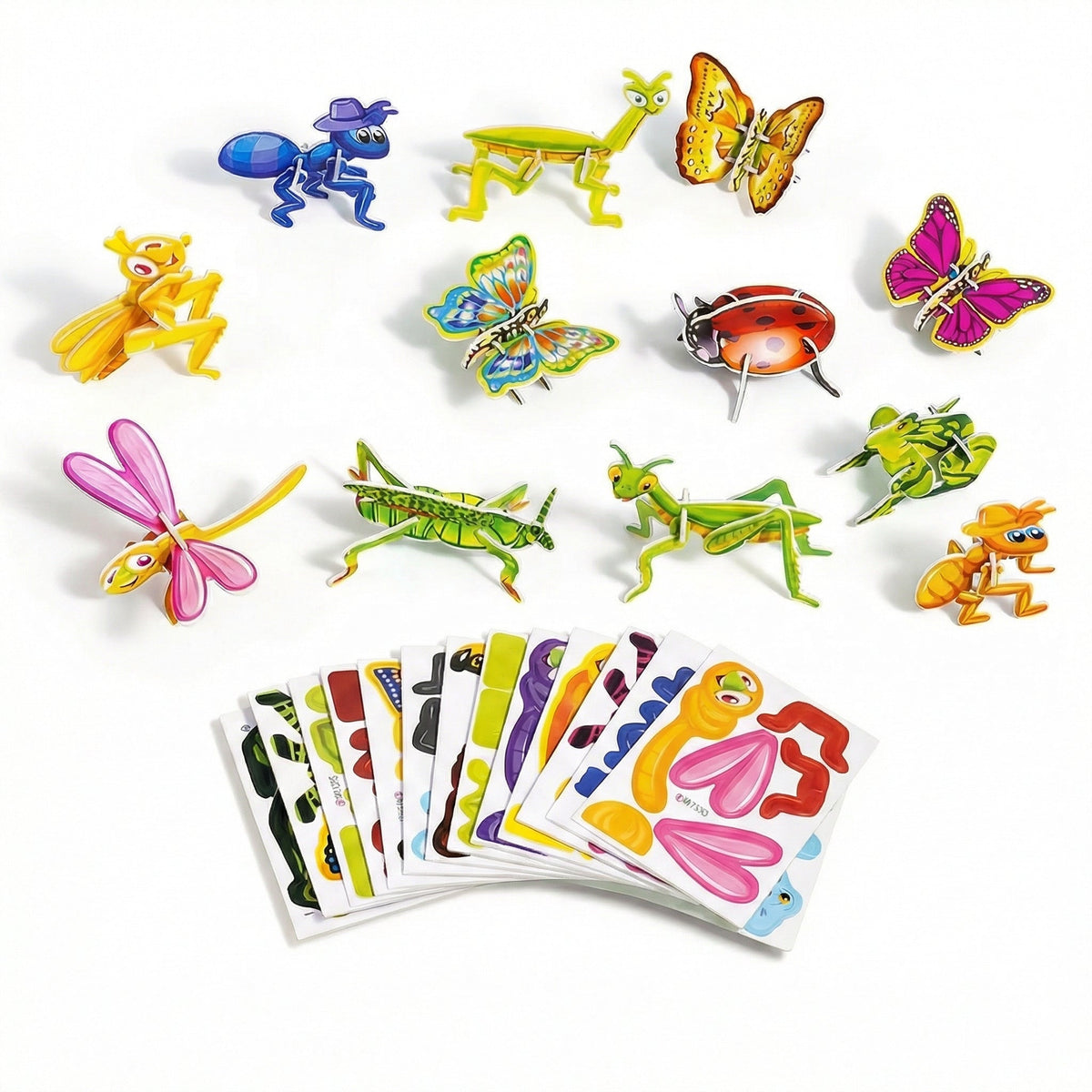Interactive 3D Cardboard Puzzle Set for Kids