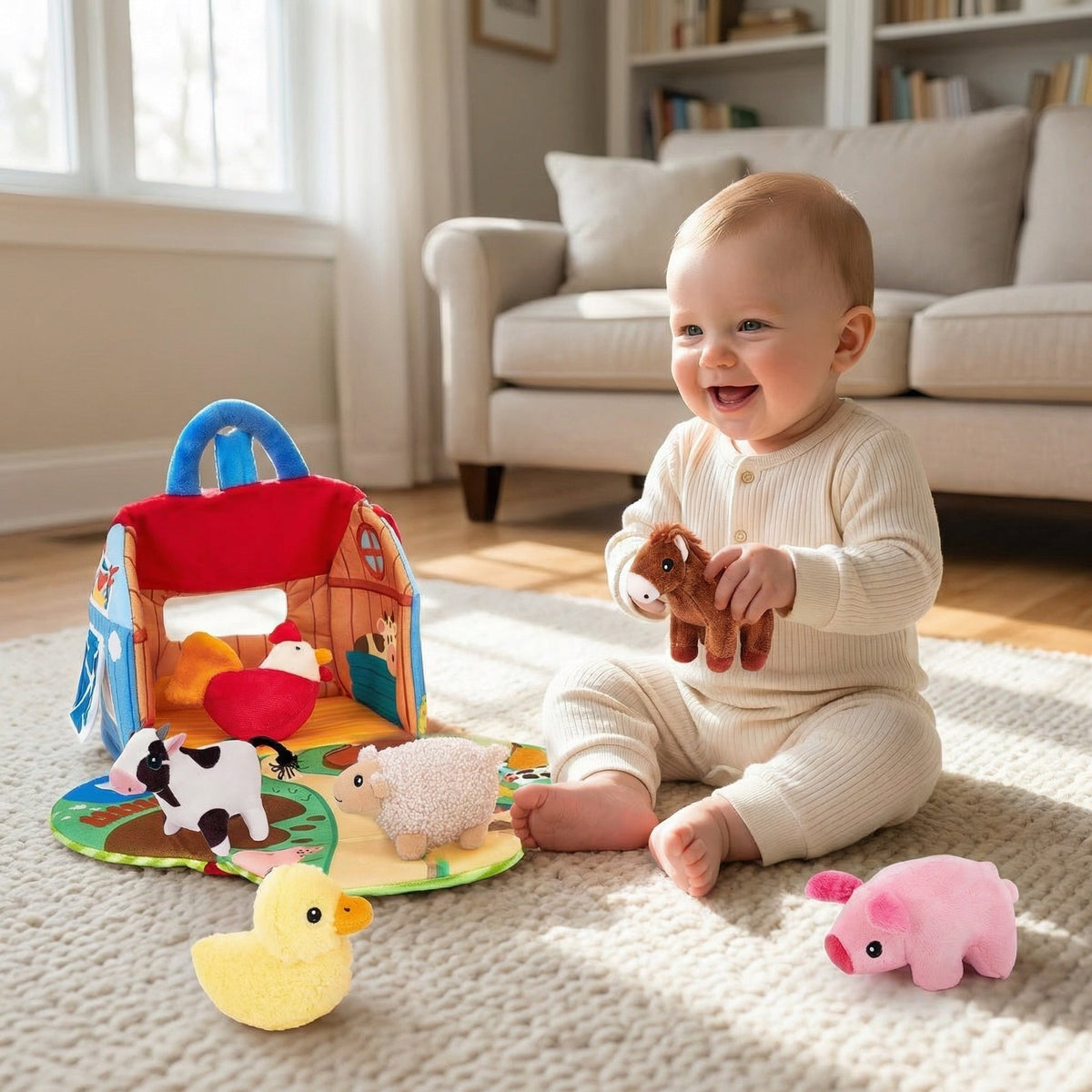 Plush Farm Animal Set & Sounds