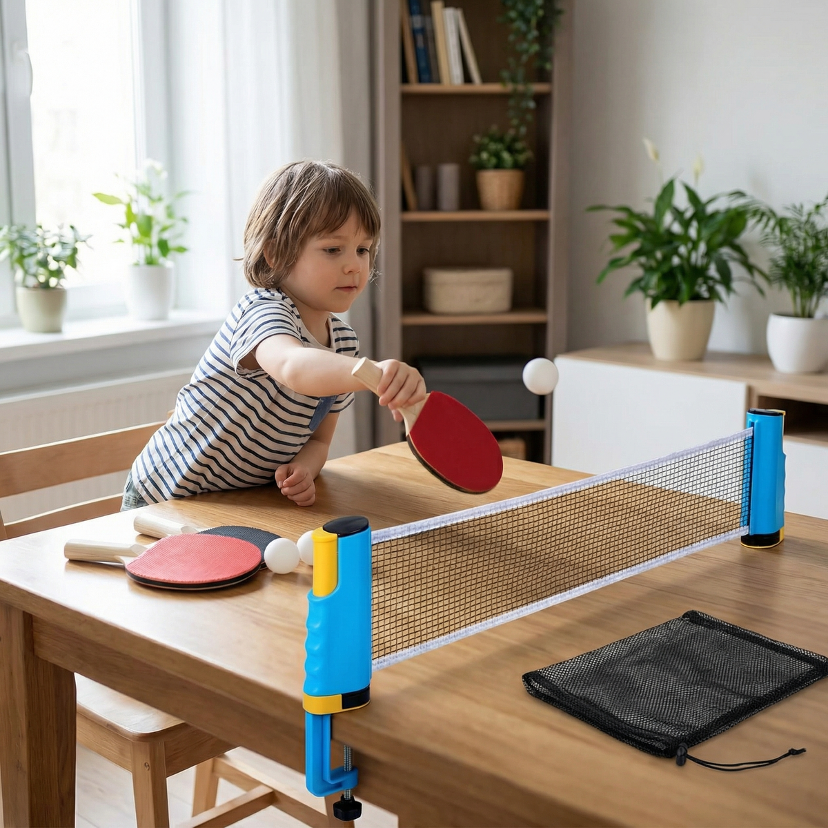 Portable Clip On Table Tennis Net | Family Favourite