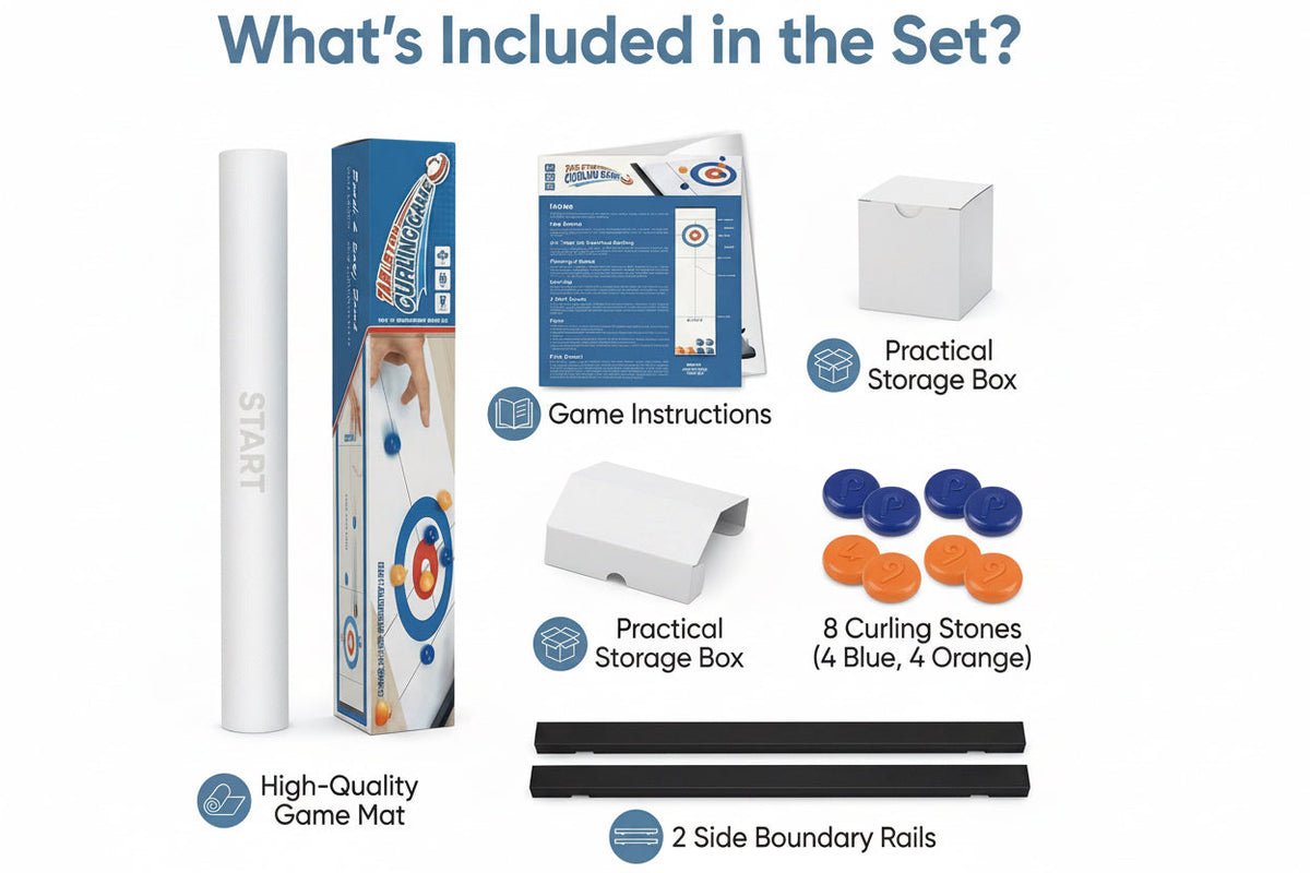 Interactive Portable Table Curling Game for Family Fun
