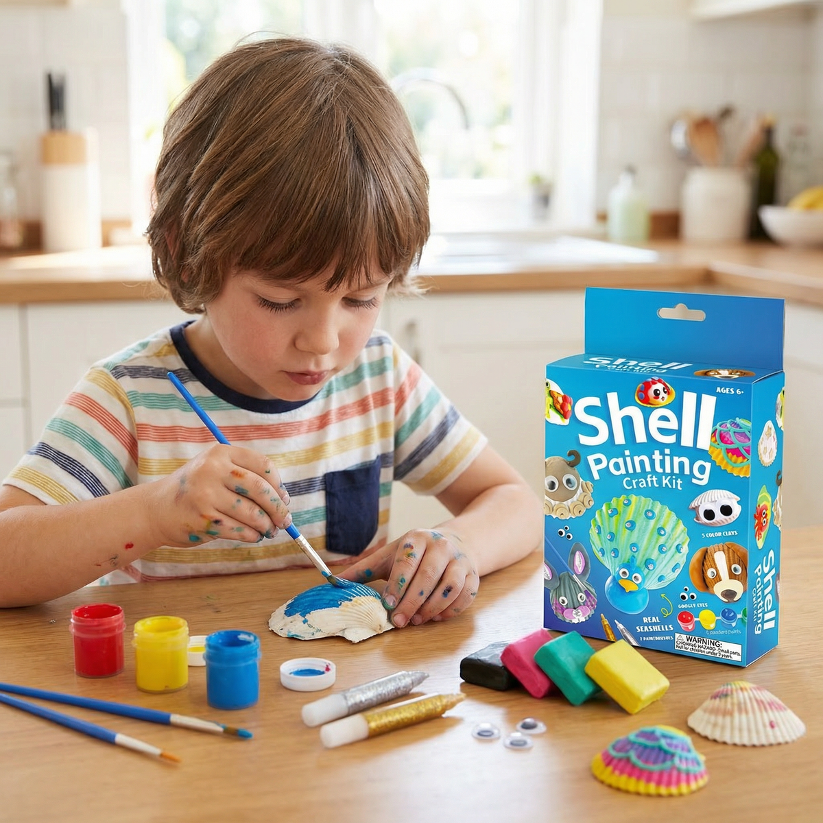 Creative Sea Shell Painting Craft Kit for Kids