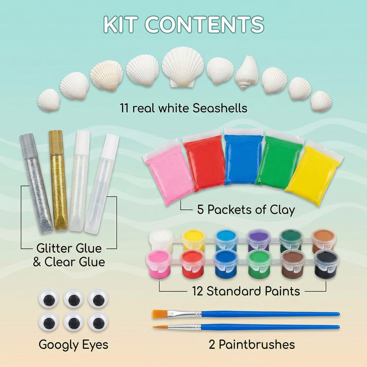 Creative Sea Shell Painting Craft Kit for Kids
